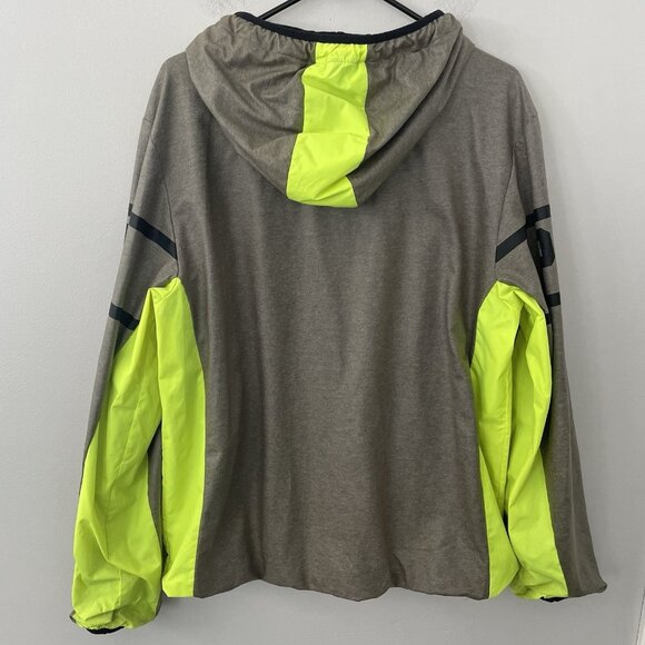 Pink Women’s M/L Victoria’s Secret Zip Hoodie Jacket Windbreaker Neon Yellow - Picture 3 of 12